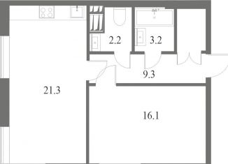 Продажа 1-комнатной квартиры, 52.1 м2, Санкт-Петербург, Петровский проспект, 9к2