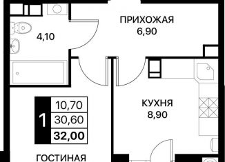 1-ком. квартира на продажу, 32 м2, Ростовская область
