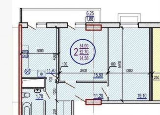 Продажа 2-комнатной квартиры, 66 м2, Краснодар, улица Петра Метальникова, 5к3, ЖК Времена года