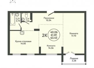 Продаю 3-комнатную квартиру, 63.5 м2, Новосибирская область