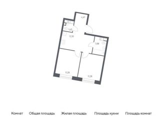 Продам двухкомнатную квартиру, 44 м2, поселение Филимонковское, жилой комплекс Цветочные Поляны, к9