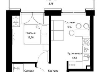Продажа квартиры студии, 35.4 м2, Москва, ЖК Селигер Сити