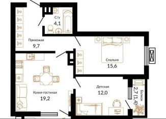 Продажа 2-комнатной квартиры, 63.4 м2, Краснодар