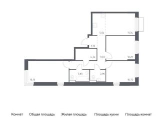 Продаю 4-ком. квартиру, 76.5 м2, поселение Филимонковское, жилой комплекс Квартал Марьино, к1