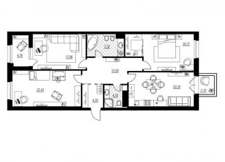 Продаю 3-комнатную квартиру, 111.8 м2, Санкт-Петербург, Петровская коса, 6к1, Петровская коса