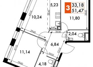 Продам трехкомнатную квартиру, 51.5 м2, Москва, жилой комплекс Движение. Говорово, к1