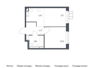 Продам двухкомнатную квартиру, 34.4 м2, Москва, жилой комплекс Алхимово, к9