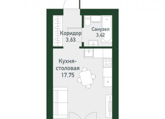 Продажа квартиры студии, 25 м2, Екатеринбург, Ленинский район