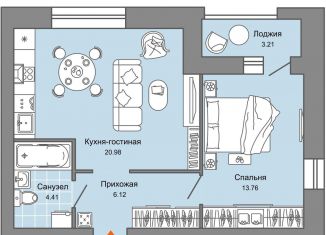 Продажа 2-комнатной квартиры, 47 м2, Ульяновск