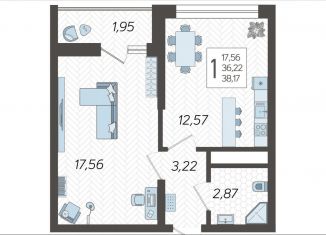 Продам 1-комнатную квартиру, 38.2 м2, Сочи