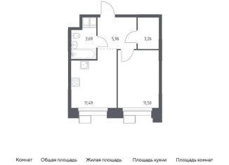 Продажа 1-комнатной квартиры, 35.9 м2, Москва, многофункциональный комплекс Тропарево Парк, к2.4