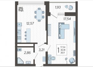 Продажа однокомнатной квартиры, 38.1 м2, Сочи, микрорайон Бытха