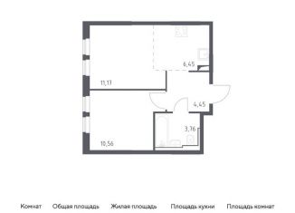 Продам 1-комнатную квартиру, 36.4 м2, село Остафьево, жилой комплекс Остафьево, к19