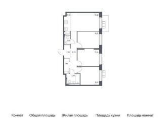4-комнатная квартира на продажу, 69.9 м2, деревня Мисайлово, микрорайон Пригород Лесное, к11.2